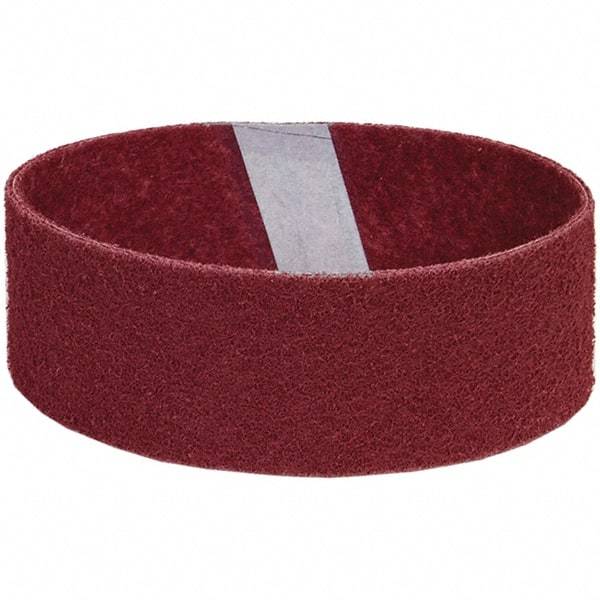 Norton - 3" Wide x 21" OAL, Aluminum Oxide Abrasive Belt - Aluminum Oxide, Fine, Nonwoven, Y Weighted Cloth Backing - Benchmark Tooling