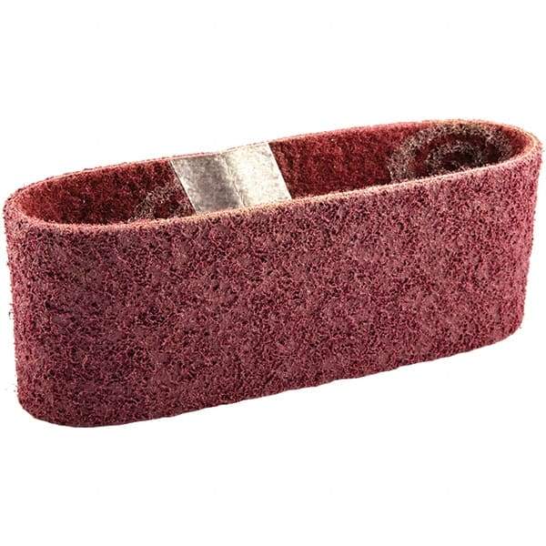 Norton - 3" Wide x 18" OAL, Aluminum Oxide Abrasive Belt - Aluminum Oxide, Fine, Nonwoven, Cloth Backing - Benchmark Tooling