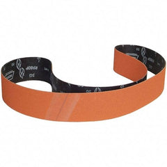 Norton - 4" Wide x 132" OAL, 36 Grit, Ceramic Abrasive Belt - Ceramic, Coated, Y Weighted Cloth Backing - Benchmark Tooling