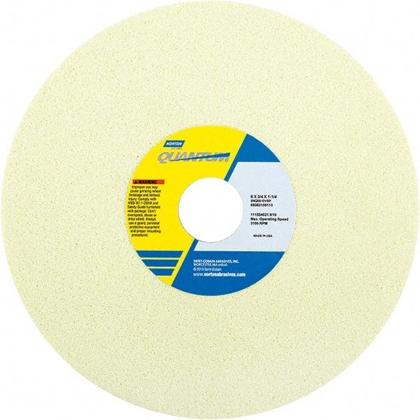 Norton - 8" Diam x 1-1/4" Hole x 3/4" Thick, G Hardness, 60 Grit Surface Grinding Wheel - Ceramic, Type 1, Medium Grade, 3,105 Max RPM - Benchmark Tooling