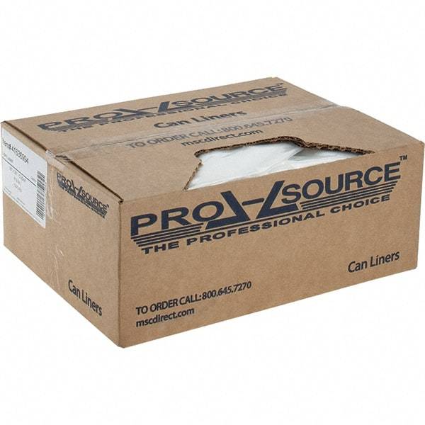 PRO-SOURCE - 24 Gal Capacity, Clear, Linear Low-Denstiy Polyethylene (LLDPE), Hazardous Waste Bag - 4 mil Thick x 18" Wide x 30" High, Flat Pack - Benchmark Tooling