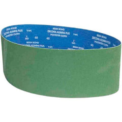 Norton - 6" Wide x 48" OAL, 60 Grit, Zirconia Alumina Abrasive Belt - Zirconia Alumina, Coated, Y Weighted Paper Backing - Benchmark Tooling