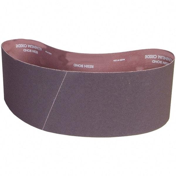 Norton - 6" Wide x 48" OAL, 100 Grit, Aluminum Oxide Abrasive Belt - Aluminum Oxide, Coated, X Weighted Cloth Backing - Benchmark Tooling