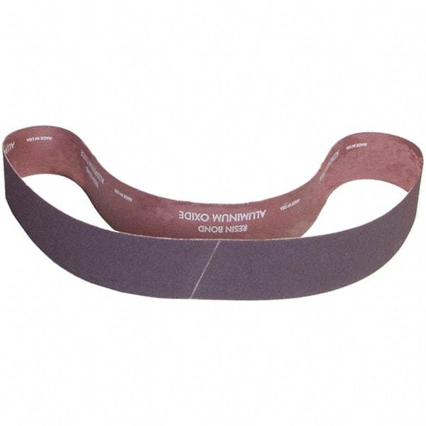 Norton - 3" Wide x 48" OAL, 60 Grit, Aluminum Oxide Abrasive Belt - Aluminum Oxide, Coated, X Weighted Cloth Backing - Benchmark Tooling