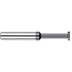 Harvey Tool - 3/8" Cut Diam, 3/32" Cut Width, 3/8" Shank, Straight-Tooth Woodruff Keyseat Cutter - Exact Industrial Supply