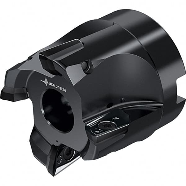 Walter - 3 Inserts, 50.8mm Cut Diam, 19.05mm Arbor Diam, Indexable Square-Shoulder Face Mill - 0° Lead Angle, 50.8mm High, Through Coolant, Series M2131-UB1 - Benchmark Tooling