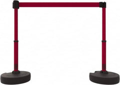 Banner Stakes - 42" High Plastic Pedestrian Barrier - 15' Long Rope - Benchmark Tooling