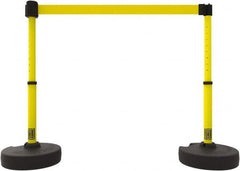 Banner Stakes - 42" High Plastic Pedestrian Barrier - 15' Long Rope - Benchmark Tooling