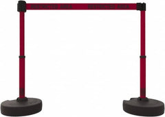 Banner Stakes - 42" High Plastic Pedestrian Barrier - 15' Long Rope - Benchmark Tooling