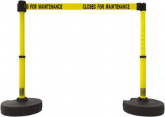 Banner Stakes - 42" High Plastic Pedestrian Barrier - 15' Long Rope - Benchmark Tooling