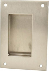 Hager - 3-1/2" Overall Width x 5" Overall Height, 3/4" Recess Depth, Recessed Pull - Stainless Steel, 3-1/16" Recess Height x 1-3/4" Recess Width, 2-13/16" Center to Center - Benchmark Tooling