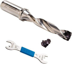 Seco - 17 to 18mm Diam, 3xD, 50mm Max Depth, 3/4" Shank Diam, 132.6mm OAL, Replaceable Tip Drill - SD400 Insert, 17.463 Seat Size, SD403 Toolholder, Series Crownloc Plus - Benchmark Tooling