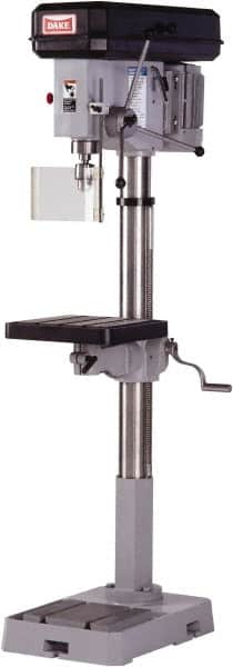 Dake - 14-1/8" Swing, Step Pulley Drill Press - 9 Speed, 1/2 hp, Single Phase - Benchmark Tooling