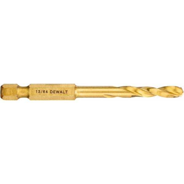 DeWALT - 13/64" High Speed Steel, 135° Point, Straight Shank Maintenance Drill Bit - Benchmark Tooling