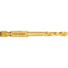 DeWALT - 13/64" High Speed Steel, 135° Point, Straight Shank Maintenance Drill Bit - Benchmark Tooling