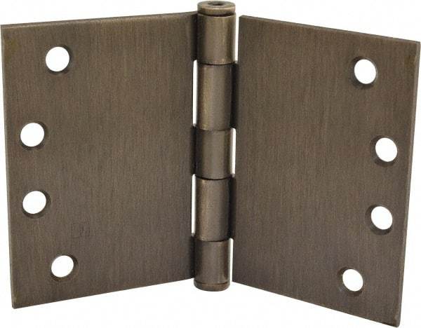 Hager - 6" Wide x 4" High Square Corner Residential Hinge - Square Edge, Steel, Oil Rubbed Bronze Finish - Benchmark Tooling