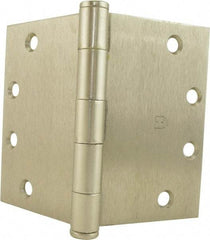 Hager - 6" Wide x 4-1/2" High Square Corner Residential Hinge - Square Edge, Steel, Satin Nickel Finish - Benchmark Tooling