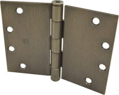 Hager - 6" Wide x 4-1/2" High Square Corner Residential Hinge - Square Edge, Steel, Oil Rubbed Bronze Finish - Benchmark Tooling