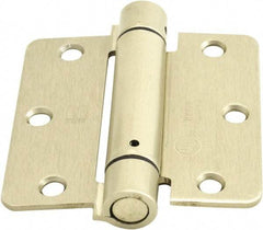 Hager - 3-1/2" Wide x 3-1/2" High Special Residential Residential Hinge - Round Edge, Steel, Satin Nickel Finish - Benchmark Tooling