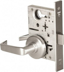 Stanley - Passage Lever Lockset for 1-3/8 to 1-3/4" Thick Doors - 2-3/8 to 2-3/4" Back Set, Brass, Satin Chrome Finish - Benchmark Tooling