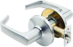 Stanley - Grade 1 Passage Lever Lockset - 2-3/4" Back Set, Zinc, Satin Chrome Finish - Benchmark Tooling