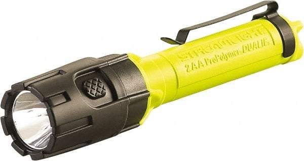 Streamlight - White LED Bulb, 175 Lumens, Industrial/Tactical Flashlight - Yellow Polycarbonate Body, 2 AA Alkaline Batteries Included - Benchmark Tooling