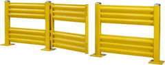 Steel King - Steel Self Closing Rail Safety Gate - Fits 48" Clear Opening, 43-3/4" Wide x 39" Door Height, 100 Lb, Safety Yellow - Benchmark Tooling