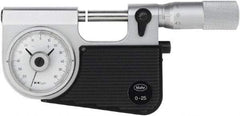 Mahr - 25 to 50mm Range, 0.001mm Graduation, Mechanical Indicating Micrometer - Accurate to 0.001mm, Carbide Measuring Face - Benchmark Tooling