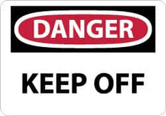 NMC - "Danger - Keep Off", 7" Long x 10" Wide, Rigid Plastic Safety Sign - Rectangle, 0.05" Thick, Use for Hazardous Materials - Benchmark Tooling