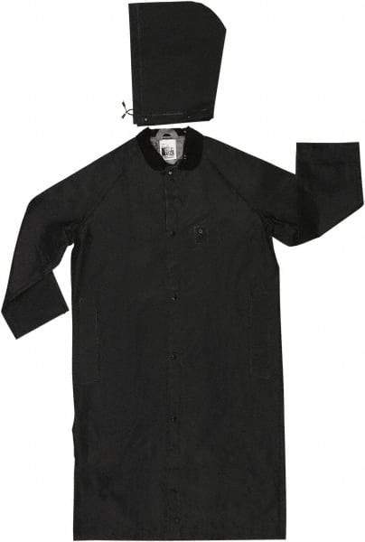 MCR Safety - Size 5XL, Black, Rain Jacket - 2 Pockets, Detachable Hood - Benchmark Tooling