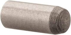 Made in USA - 2mm Diam x 5mm Pin Length 416 Stainless Steel Precision Dowel Pin - C 36-42 Hardness, 1 Beveled & 1 Rounded End - Benchmark Tooling