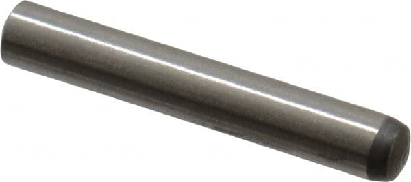 Made in USA - 2.5mm Diam x 16mm Pin Length 416 Stainless Steel Precision Dowel Pin - C 36-42 Hardness, 1 Beveled & 1 Rounded End - Benchmark Tooling