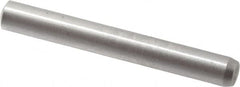 Made in USA - 2.5mm Diam x 20mm Pin Length 416 Stainless Steel Precision Dowel Pin - C 36-42 Hardness, 1 Beveled & 1 Rounded End - Benchmark Tooling