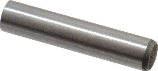 Made in USA - 6mm Diam x 30mm Pin Length 416 Stainless Steel Precision Dowel Pin - C 36-42 Hardness, 1 Beveled & 1 Rounded End - Benchmark Tooling