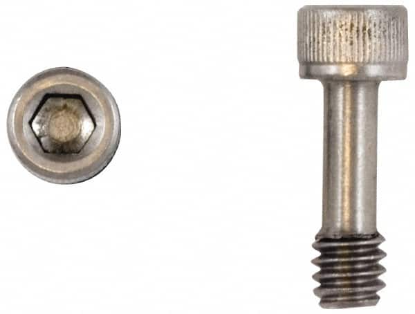 Made in USA - Hex Socket Drive 1/4-20 UNC 1-1/4" Length Under Head Captive Screw - 18-8 Stainless Steel, 0.37" Head Diam, 0.247" Head Height, Uncoated - Benchmark Tooling