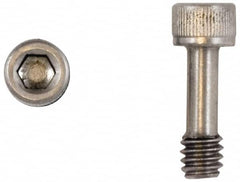 Made in USA - Hex Socket Drive #8-32 UNC 3/4" Length Under Head Captive Screw - 18-8 Stainless Steel, 0.266" Head Diam, 0.162" Head Height, Uncoated - Benchmark Tooling