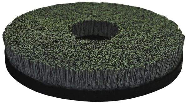 Osborn - 14" 120 Grit Silicon Carbide Crimped Disc Brush - Fine Grade, Plain Hole Connector, 1" Trim Length, 7/8" Arbor Hole - Benchmark Tooling