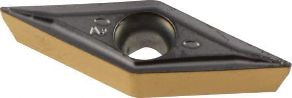 Iscar - VCMT220 SM Grade IC807 Carbide Turning Insert - TiAlN/TiN Finish, 35° Diamond, 1/4" Inscr Circle, 1/8" Thick, 0.0079" Corner Radius - Benchmark Tooling