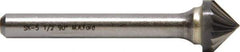 M.A. Ford - 19mm Cut Diam, 6mm Shank Diam, 90° Angle Tool Head Double Cut Burr - Carbide, Point End, 58mm OAL - Benchmark Tooling