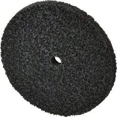 Brite Star - 3" Diam, 1/4" Face Width, 1/4" Center Hole, Fine Grade, Silicon Carbide Deburring Wheel - Unitized, Soft Density 2 Grade, 12,100 RPM - Benchmark Tooling