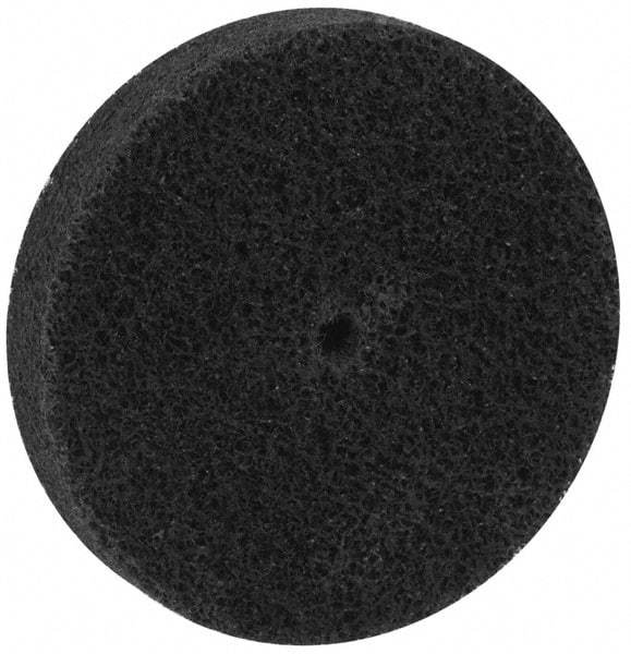 Brite Star - 3" Diam, 1/2" Face Width, 1/4" Center Hole, Fine Grade, Aluminum Oxide Deburring Wheel - Unitized, Medium Density 5 Grade, 15,100 RPM - Benchmark Tooling