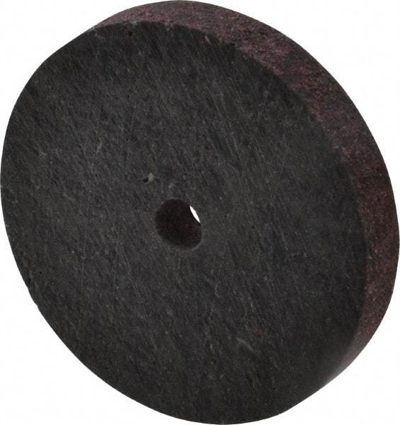 Brite Star - 2" Diam, 1/4" Face Width, 1/4" Center Hole, Medium Grade, Aluminum Oxide Deburring Wheel - Unitized, Hard Density 7 Grade, 22,100 RPM - Benchmark Tooling