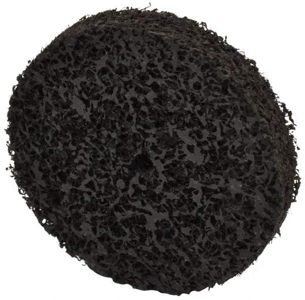 Brite Star - 3" Diam, 1/2" Face Width, 1/4" Center Hole, Medium Grade, Aluminum Oxide Deburring Wheel - Unitized, Soft Density 2 Grade, 10,000 RPM - Benchmark Tooling