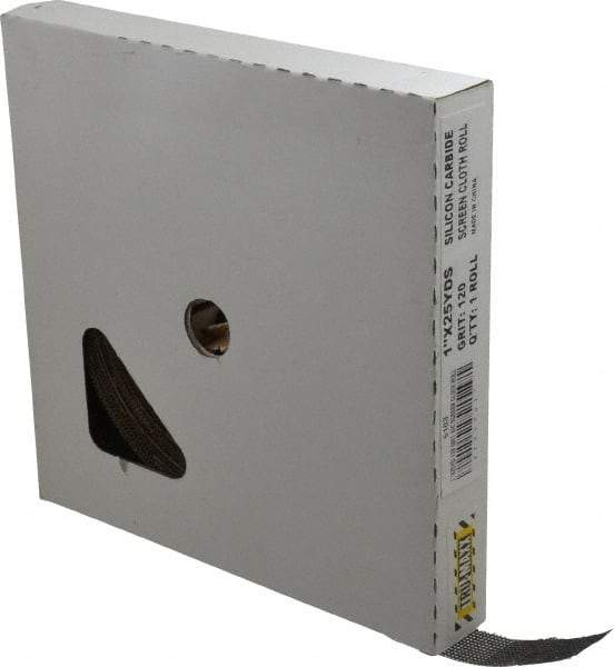 Tru-Maxx - 1" x 25 Yd 120 Grit Silicon Carbide Screen Roll - Medium Grade - Benchmark Tooling