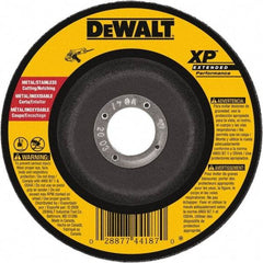 DeWALT - 24 Grit, 5" Wheel Diam, 1/8" Wheel Thickness, Type 27 Depressed Center Wheel - Zirconia Alumina, Resinoid Bond, 12,200 Max RPM, Compatible with Angle Grinder - Benchmark Tooling