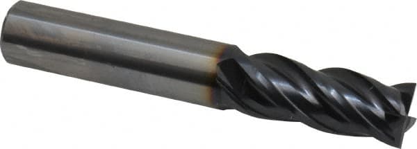 OSG - 7/16", 1" LOC, 7/16" Shank Diam, 2-3/4" OAL, 4 Flute, Solid Carbide Square End Mill - Single End, TiAlN Finish, Straight Flute, 35° Helix, Centercutting, Right Hand Cut, Right Hand Flute, Series VG441 - Benchmark Tooling