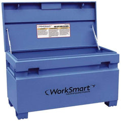 Value Collection - 36" Wide x 17" Deep x 21-5/16" High Job Site Box - Steel, Blue - Benchmark Tooling