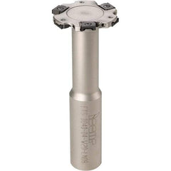 Iscar - Shank Connection, 9/32" Cutting Width, 5/8" Depth of Cut, 2" Cutter Diam, 8 Tooth Indexable Slotting Cutter - 3/4" Shank Diam, ETS-LN08 Toolholder, LNET Insert, Right Hand Cutting Direction - Benchmark Tooling