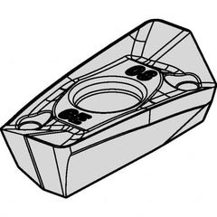 Kennametal - EP1412 Grade KCPK30 Carbide Milling Insert - TiN/TiCN/Al2O3 Finish, 0.1751" Thick, 3/64" Corner Radius - Benchmark Tooling