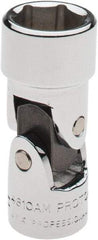 Proto - 1/4" Drive, Standard Hand Socket - 6 Points, 1-13/32" OAL, Alloy Steel, Chrome Finish - Benchmark Tooling